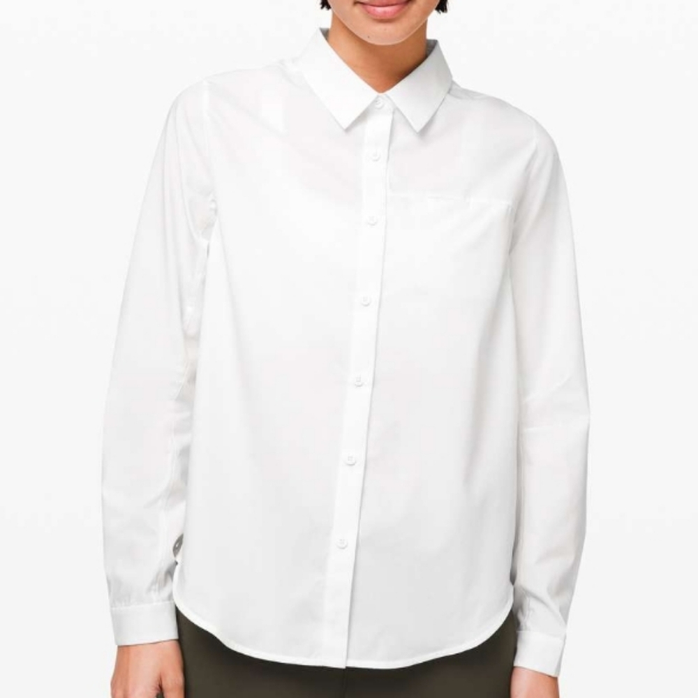Lululemon White Button Down